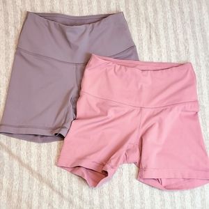 2 FOR 1 yogalicious shorts. Like new